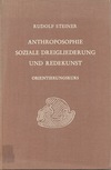 Anthroposophie soziale Dreigliederung und Redekunst (antiquariaat)